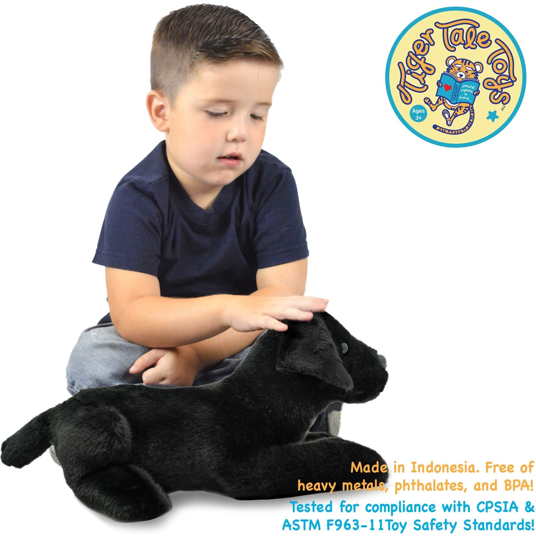 Blythe The Black Lab | 17 Inch Stuffed Animal Plush | By TigerHart Toys