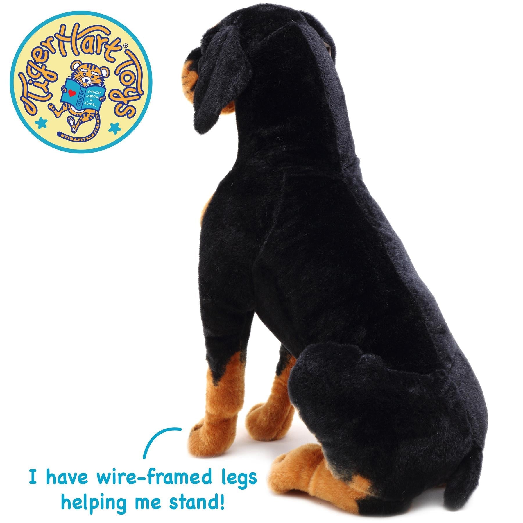 Robbie The Rottweiler | 27 Inch Stuffed Animal Plush | By TigerHart Toys