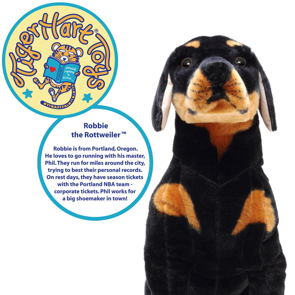 Robbie The Rottweiler | 27 Inch Stuffed Animal Plush | By TigerHart Toys