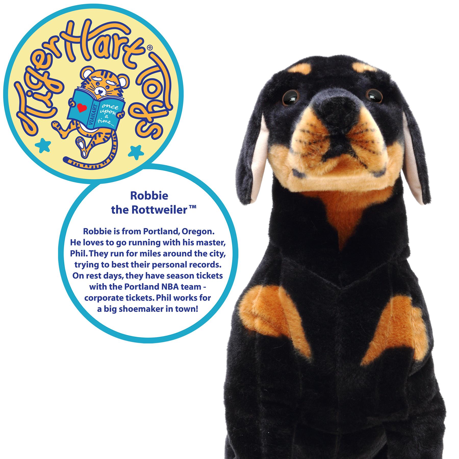 Robbie The Rottweiler | 27 Inch Stuffed Animal Plush | By TigerHart Toys