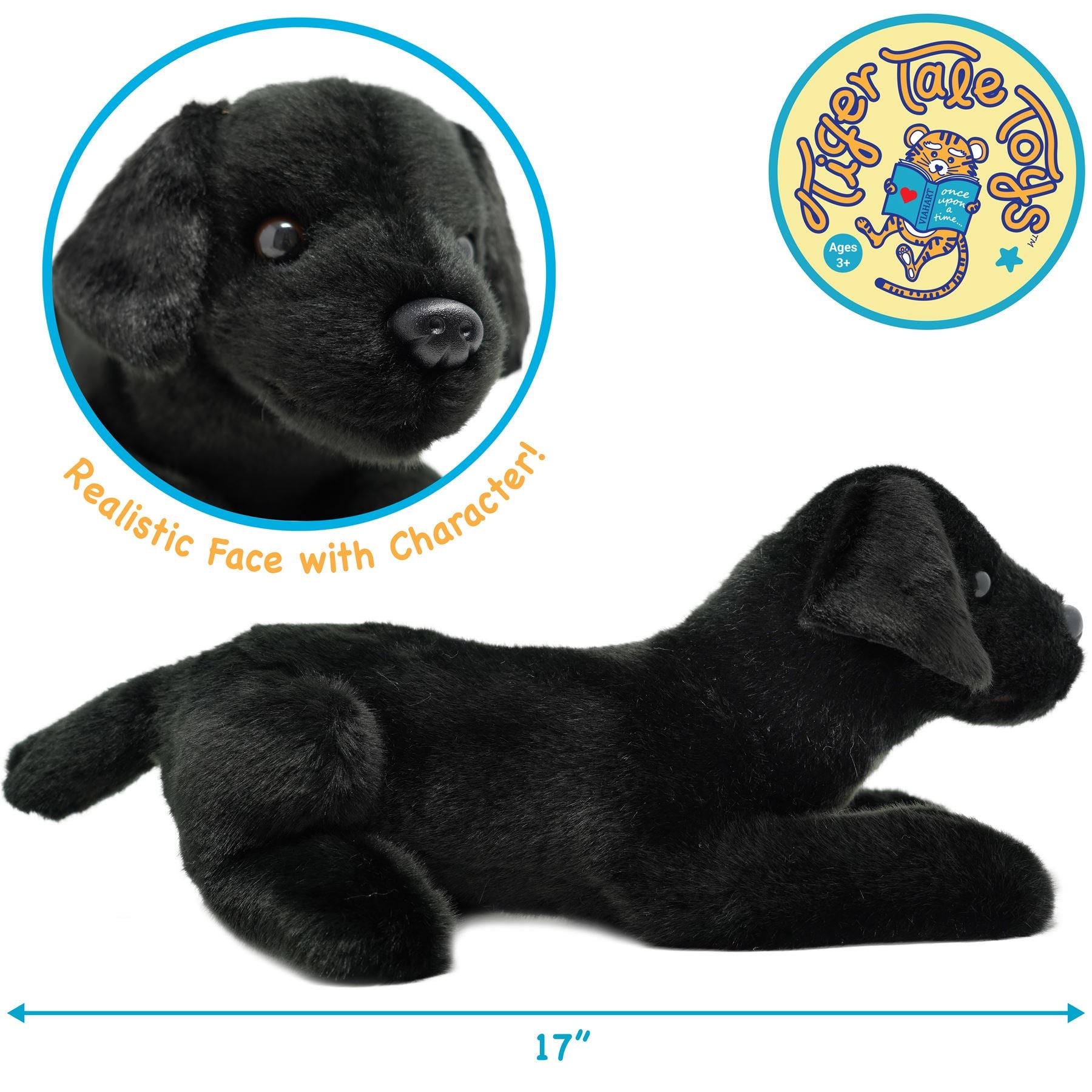 Blythe The Black Lab | 17 Inch Stuffed Animal Plush | By TigerHart Toys