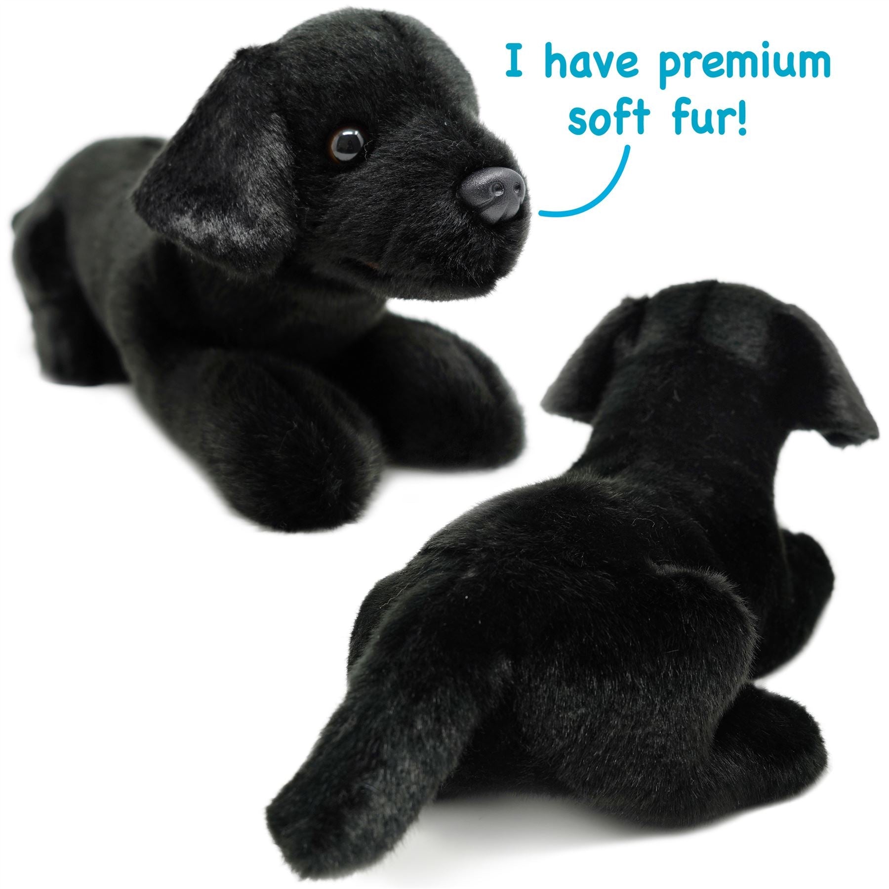 Blythe The Black Lab | 17 Inch Stuffed Animal Plush | By TigerHart Toys