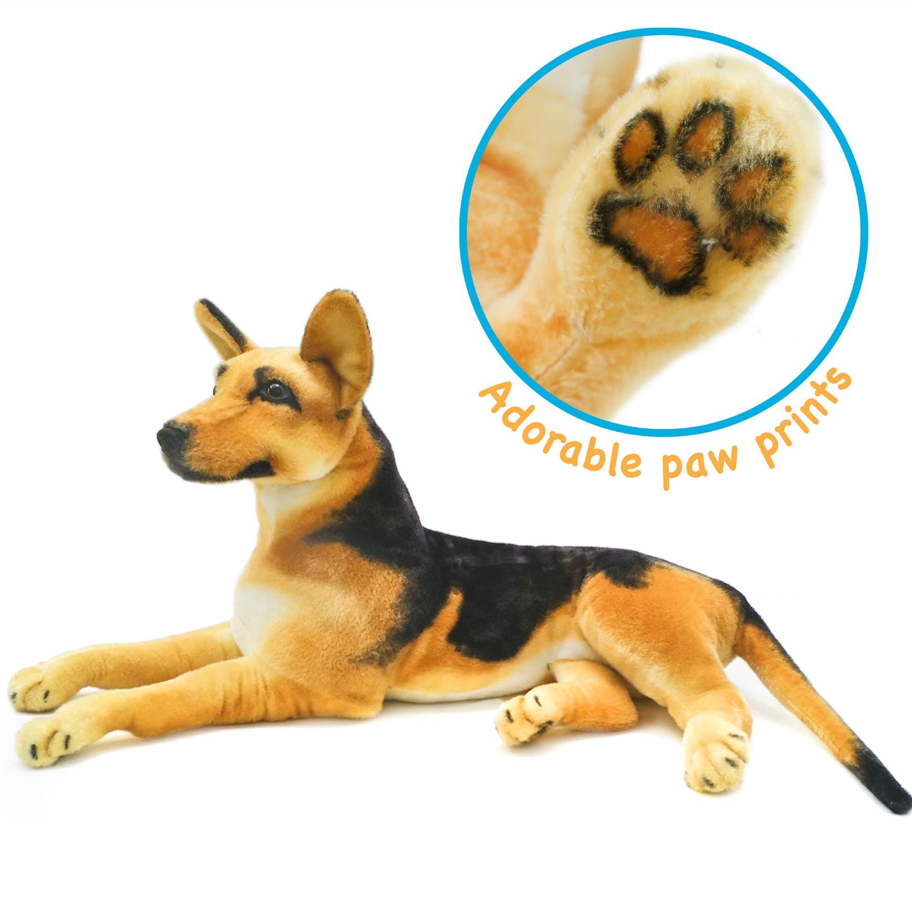 Hilde The German Shepherd | 34 Inch Stuffed Animal Plush | By TigerHart Toys