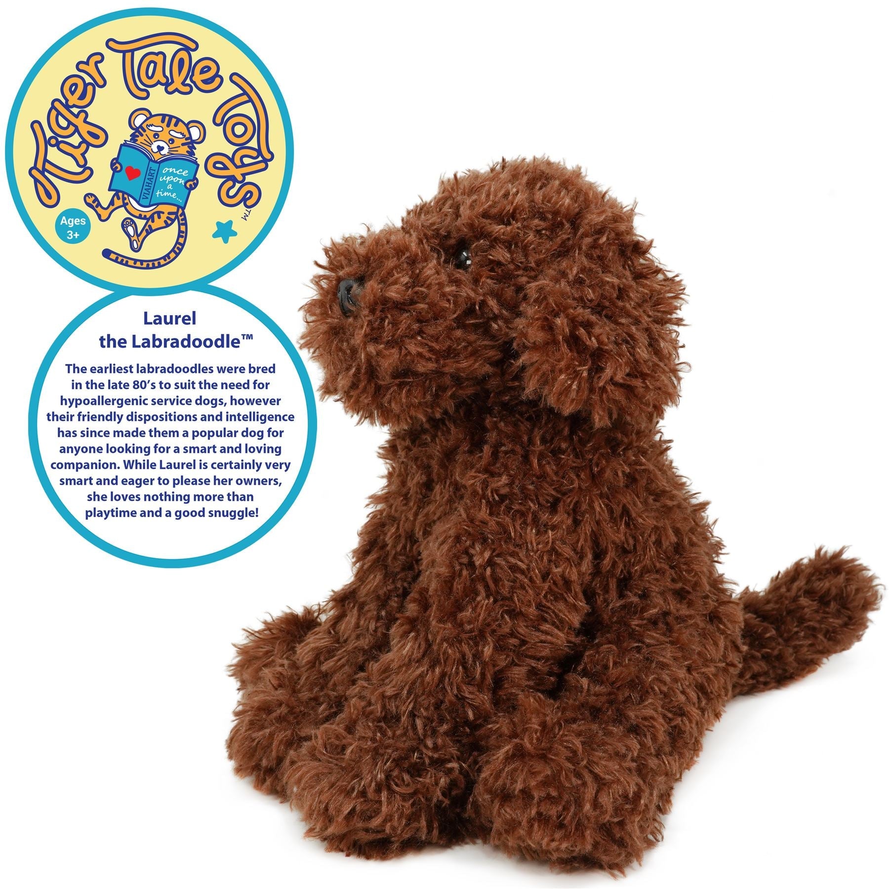 Laurel The Labradoodle | 12 Inch Stuffed Animal Plush | By TigerHart Toys