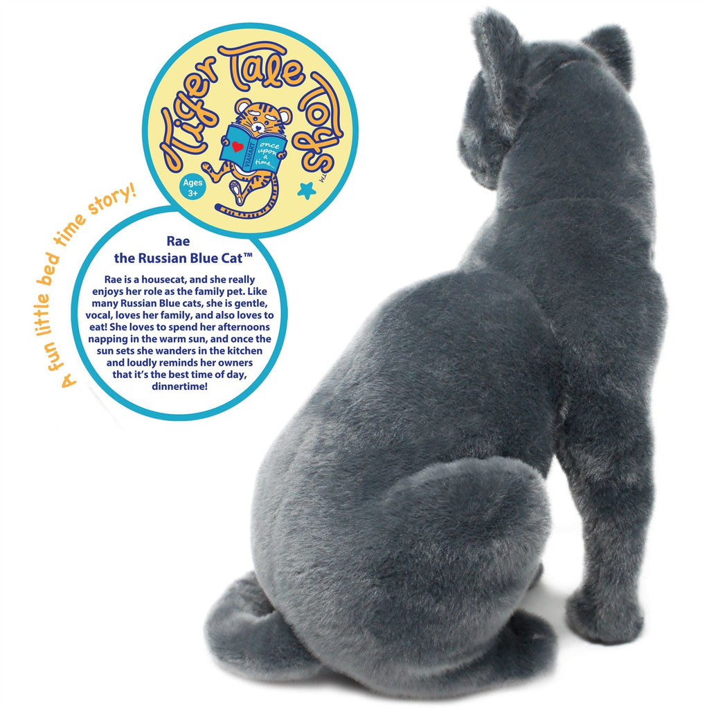 Rae The Russian Blue Cat | 13 Inch Stuffed Animal Plush | By TigerHart Toys