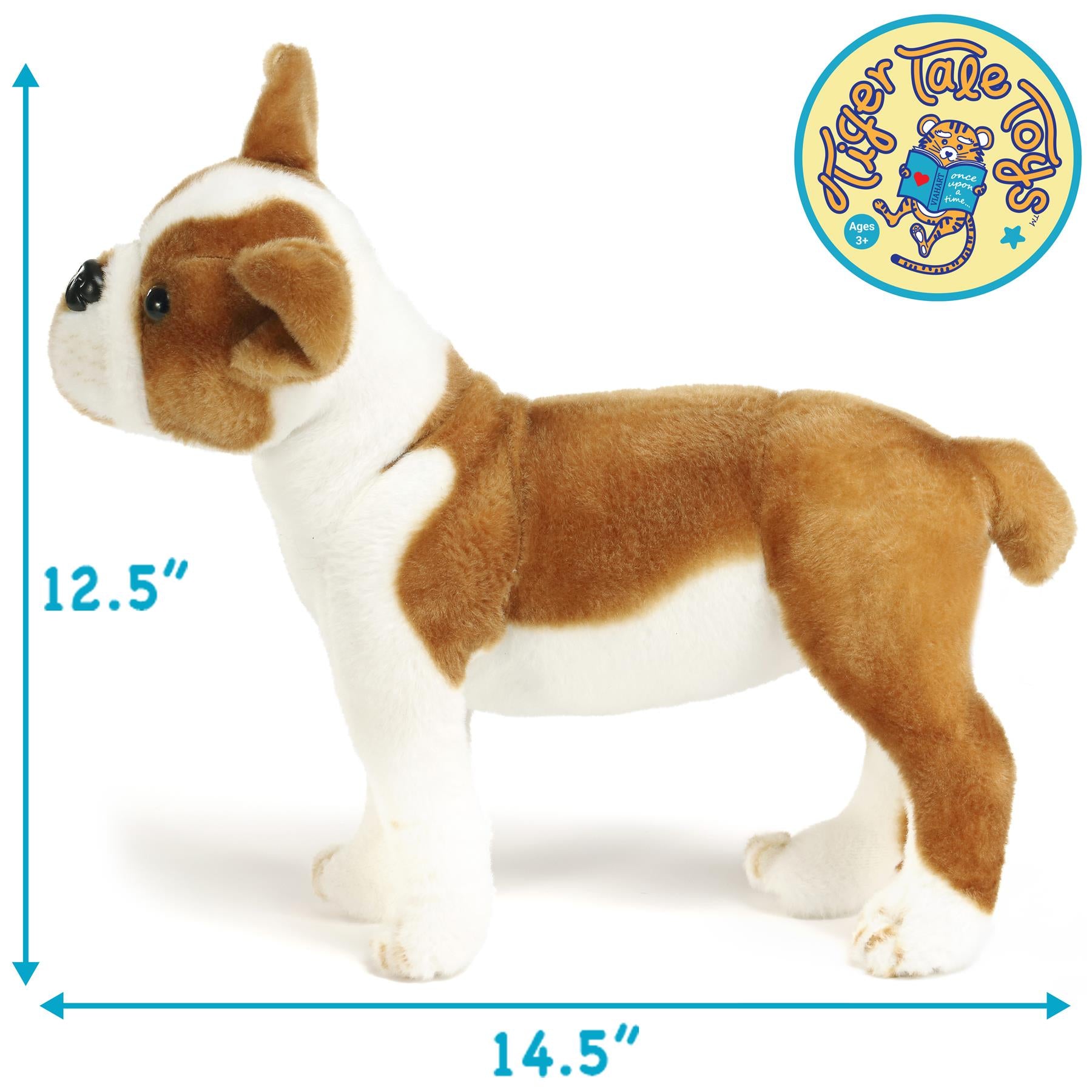 Bobby The Boston Terrier Boxer | 15 Inch Stuffed Animal Plush | By TigerHart Toys