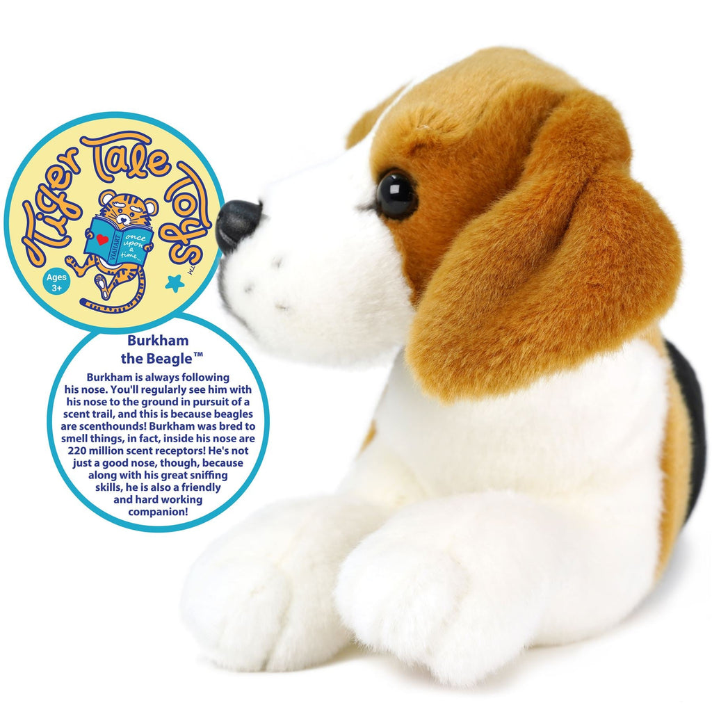 Burkham The Beagle | 14 Inch Stuffed Animal Plush | By TigerHart Toys