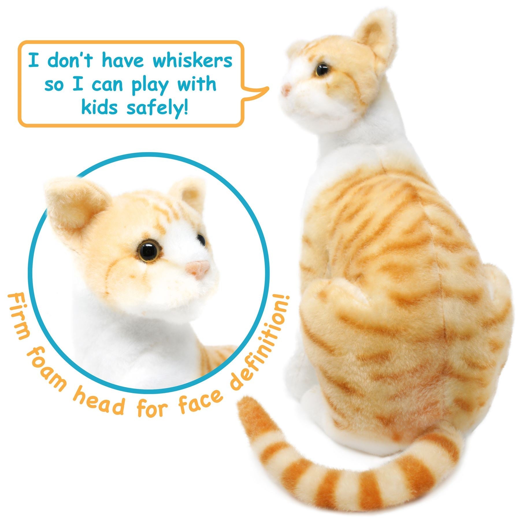 Tobias The Orange Tabby Cat | 13 Inch Stuffed Animal Plush | By TigerHart Toys