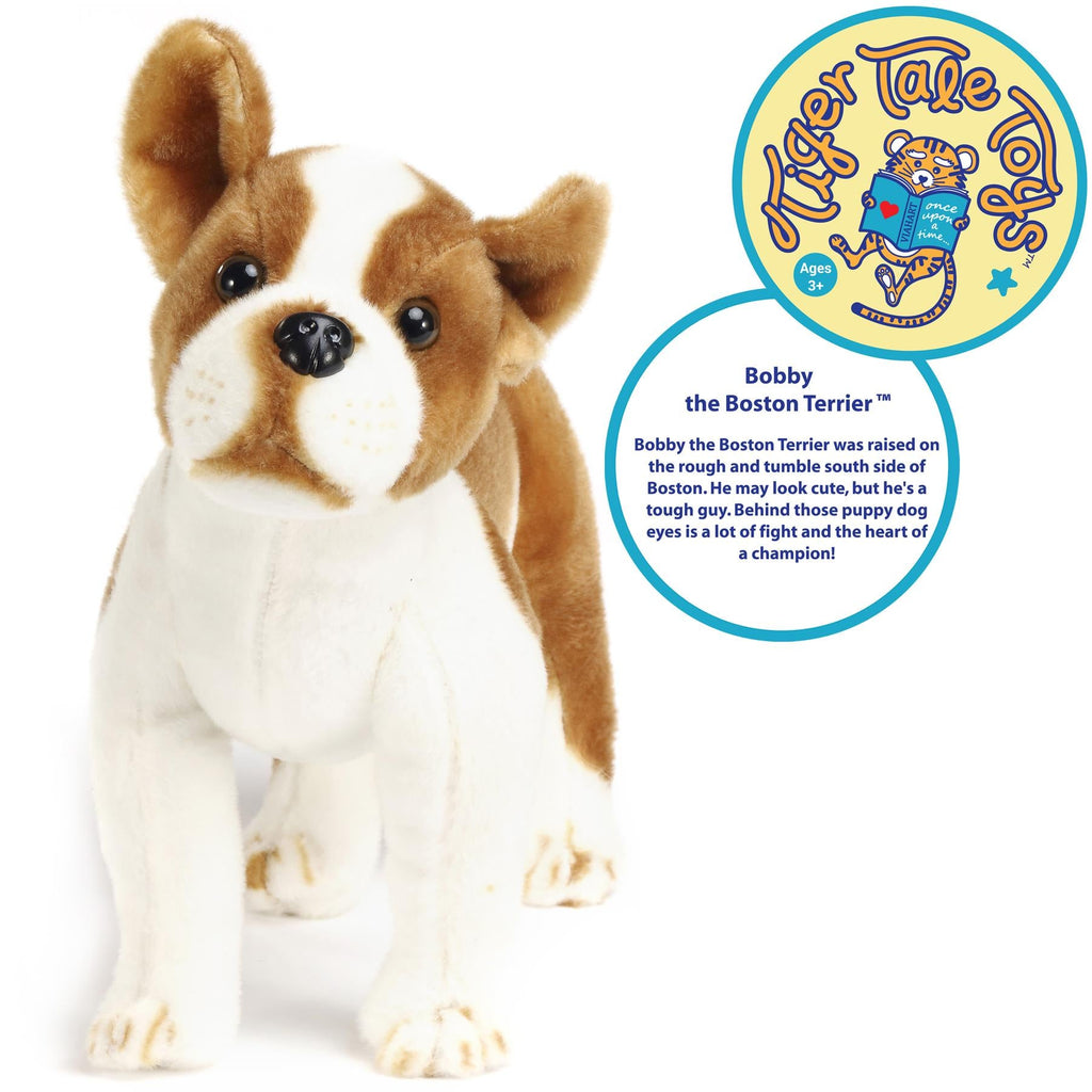 Bobby The Boston Terrier Boxer | 15 Inch Stuffed Animal Plush | By TigerHart Toys