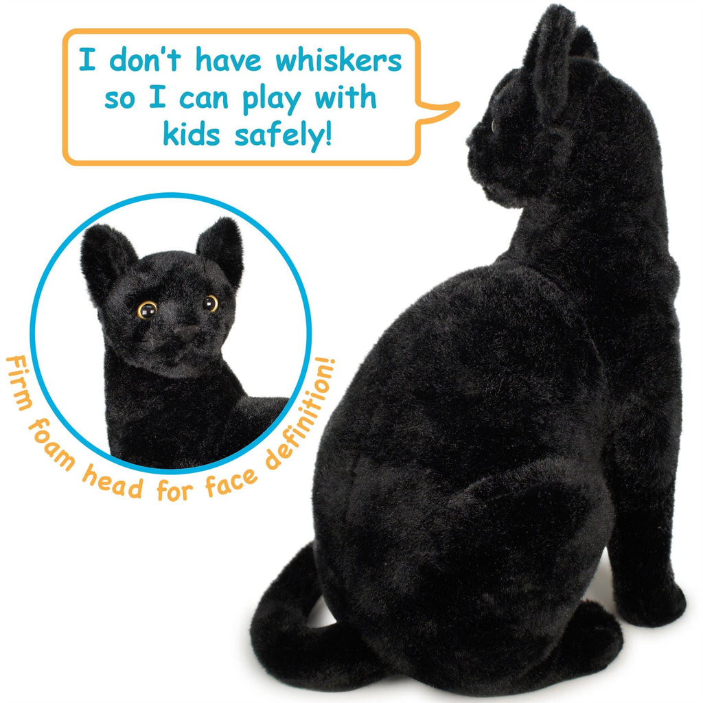 Boone The Black Cat | 13 Inch Stuffed Animal Plush | By TigerHart Toys