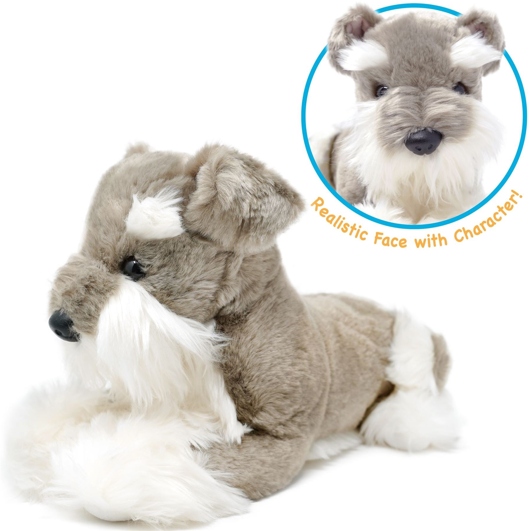 Siegfried The Schnauzer | 13 Inch Stuffed Animal Plush | By TigerHart Toys