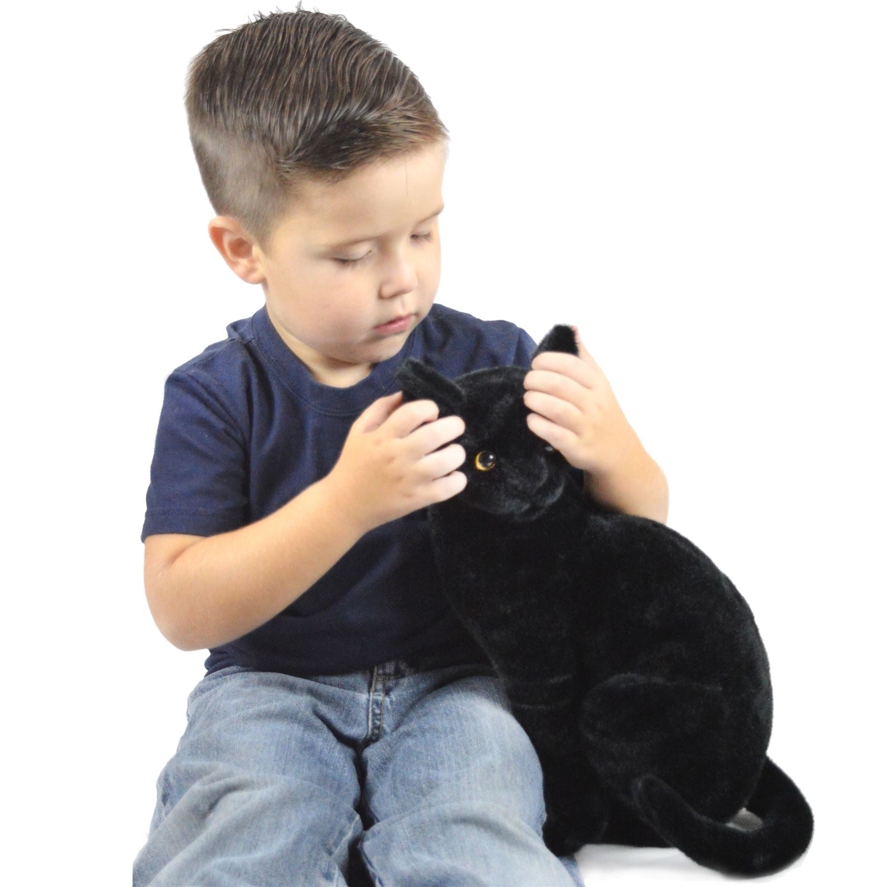 Boone The Black Cat | 13 Inch Stuffed Animal Plush | By TigerHart Toys