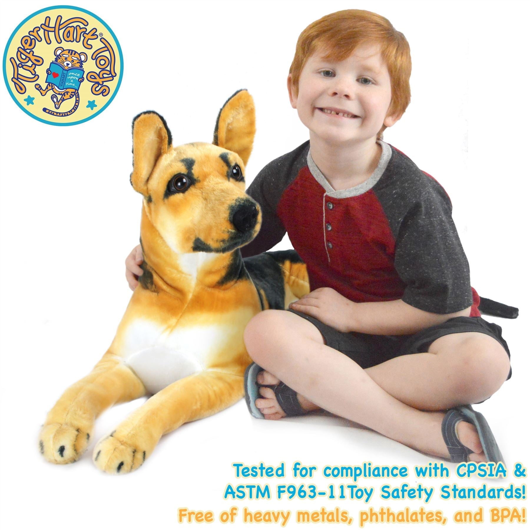 Hilde The German Shepherd | 34 Inch Stuffed Animal Plush | By TigerHart Toys