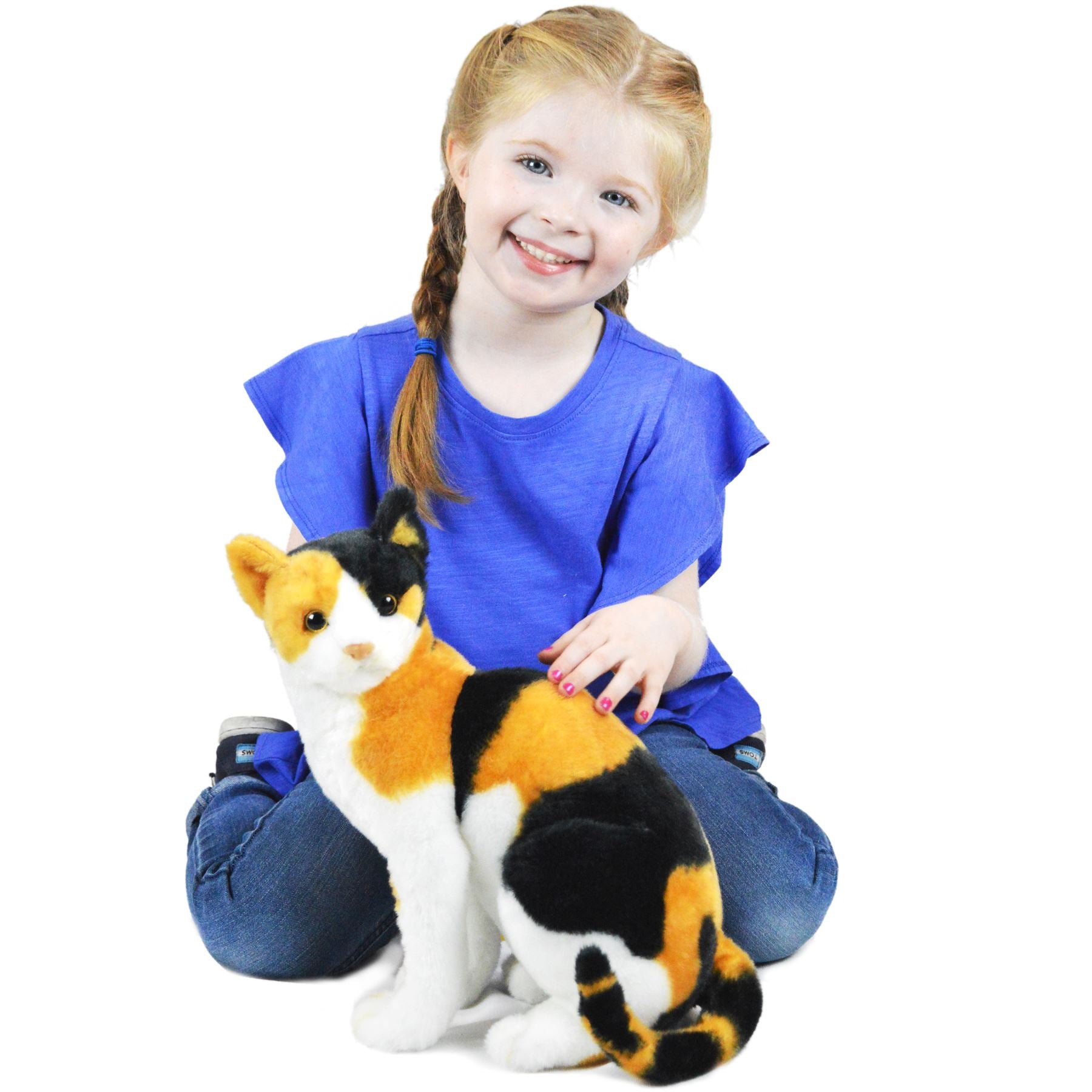 Catalina The Calico Cat | 14 Inch Stuffed Animal Plush | By TigerHart Toys