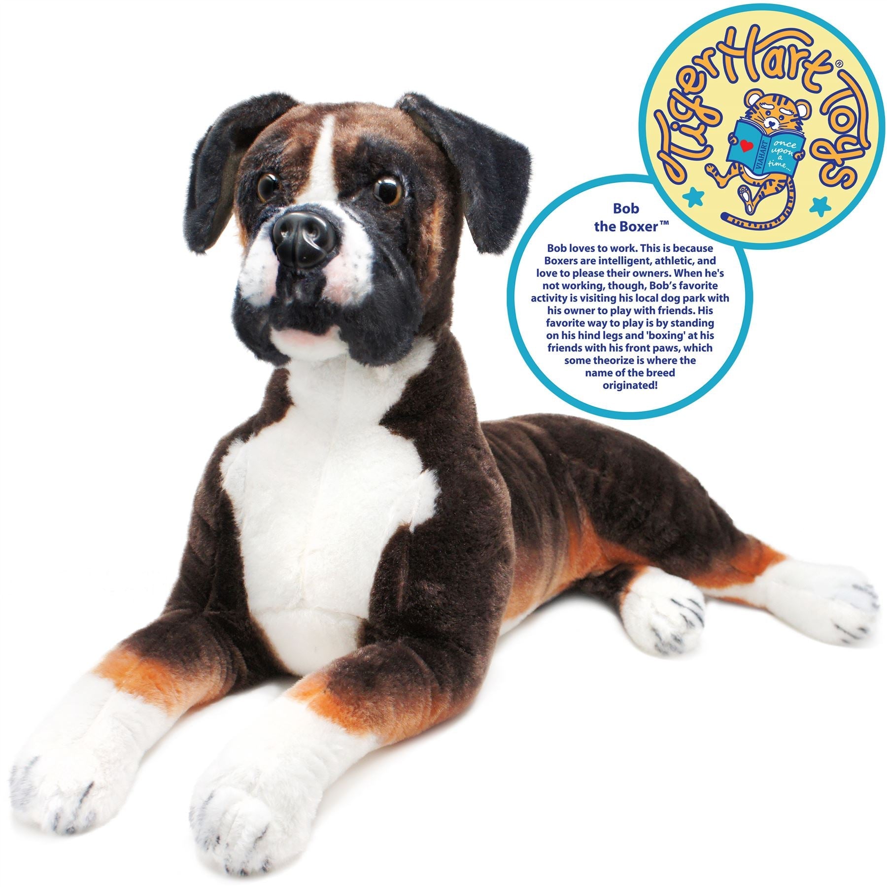 Bob The Boxer | 31 Inch Stuffed Animal Plush | By TigerHart Toys