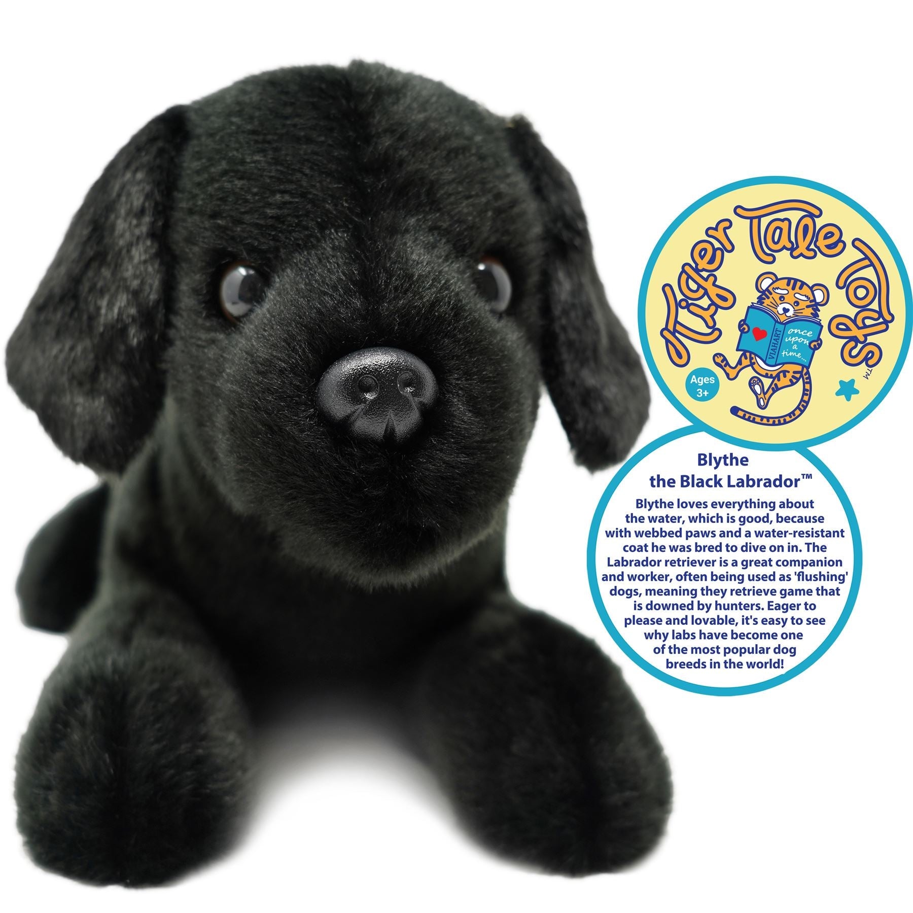 Blythe The Black Lab | 17 Inch Stuffed Animal Plush | By TigerHart Toys