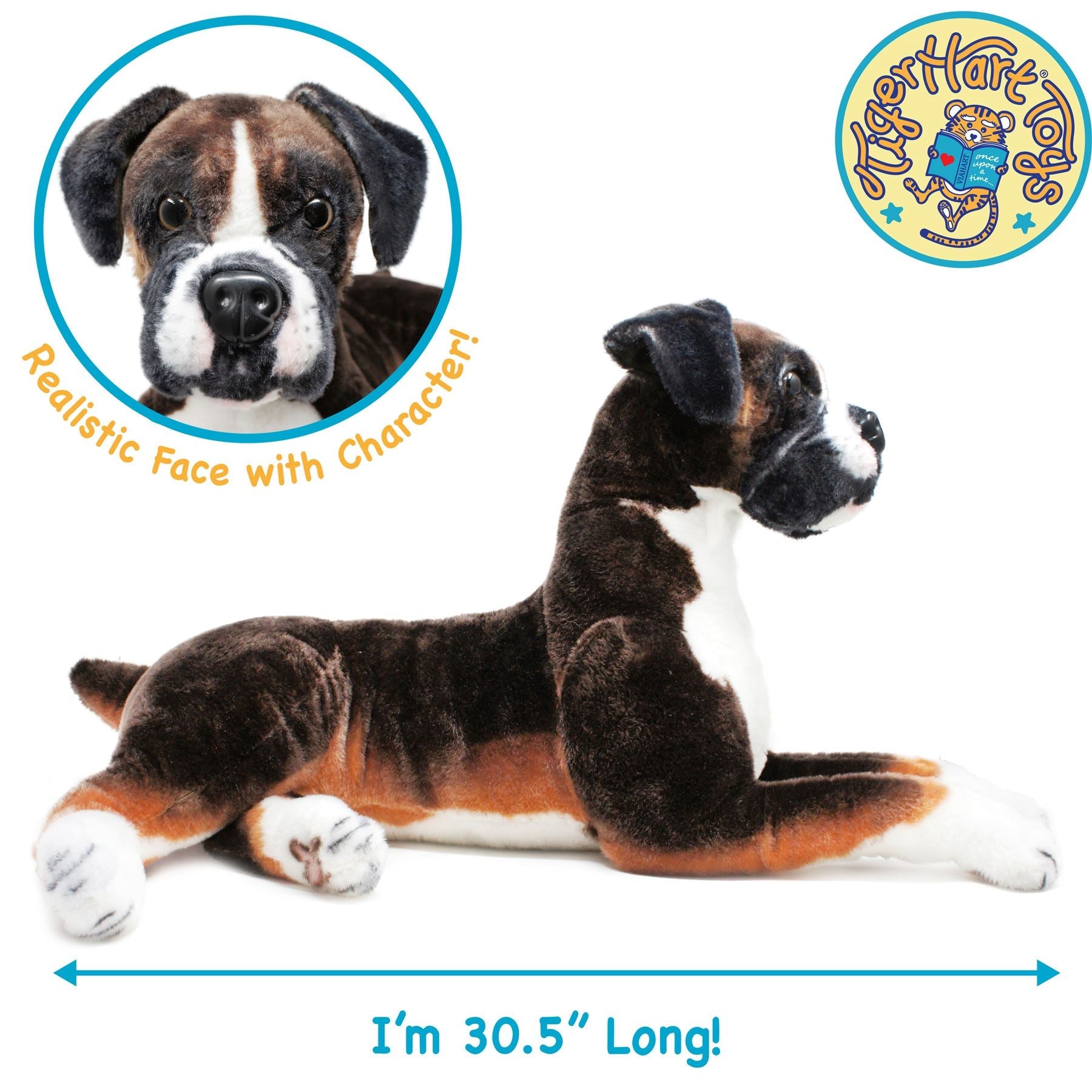 Bob The Boxer | 31 Inch Stuffed Animal Plush | By TigerHart Toys
