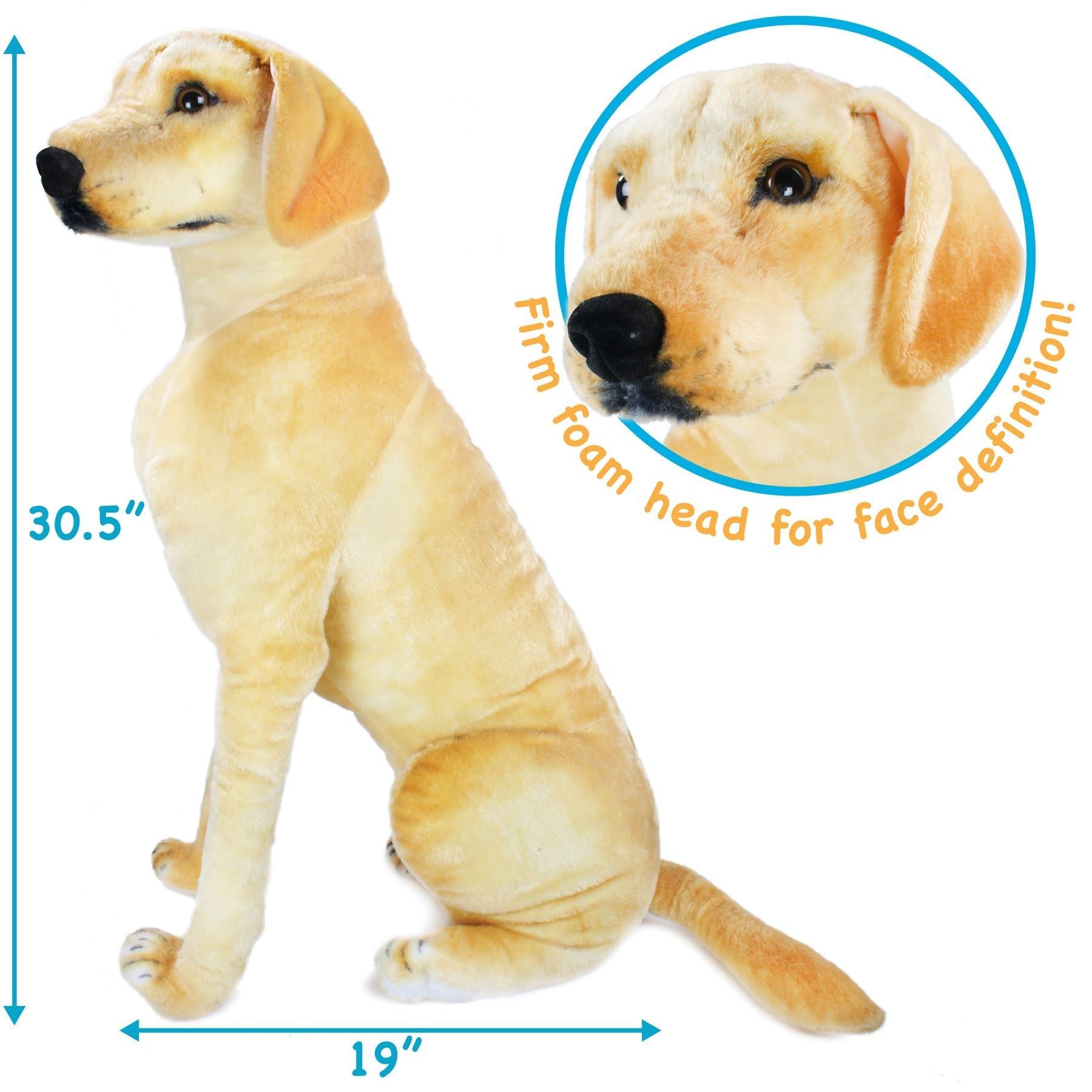 Leanna The Labrador | 31 Inch Stuffed Animal Plush | By TigerHart Toys